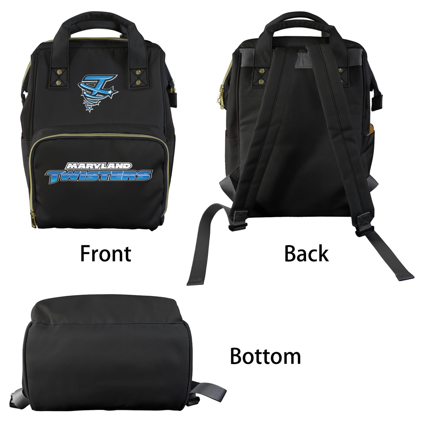 Wordmark_MarylandTwisters Multi-Function Diaper Bag-New (Model 1688)